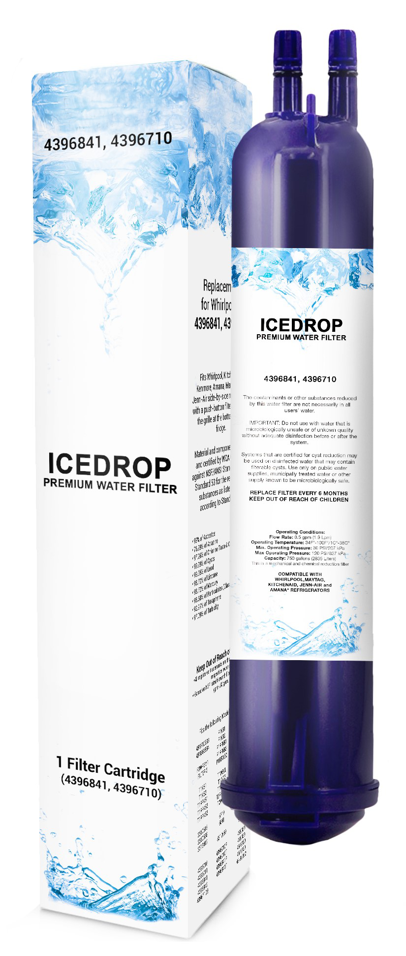 Ice Drop F Pk Refrigerator Water Filter Replacement Compatible With