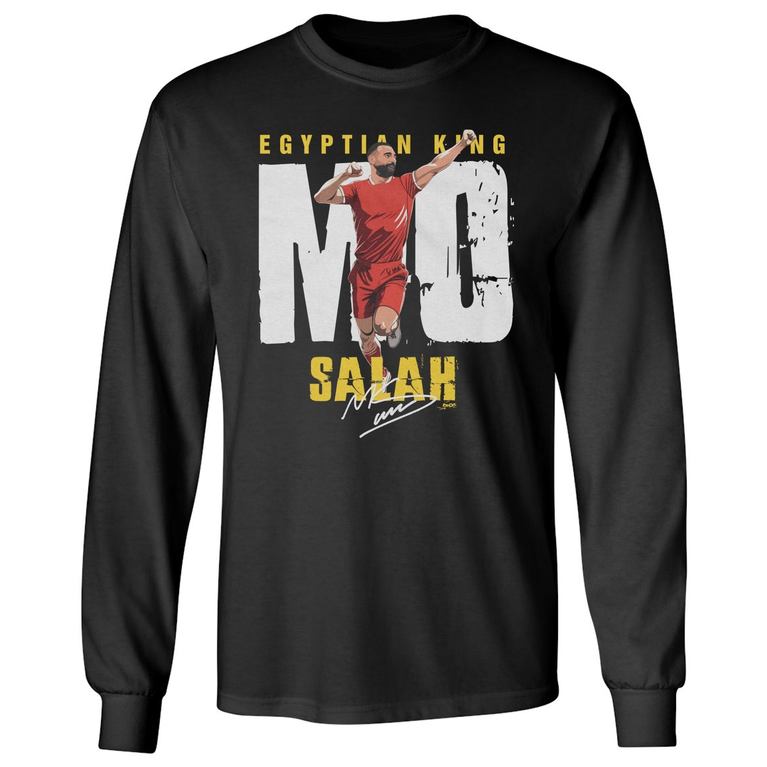 Salah Egyptian King Liverpool Tee Soccer Fans Long Sleeve Tshirt