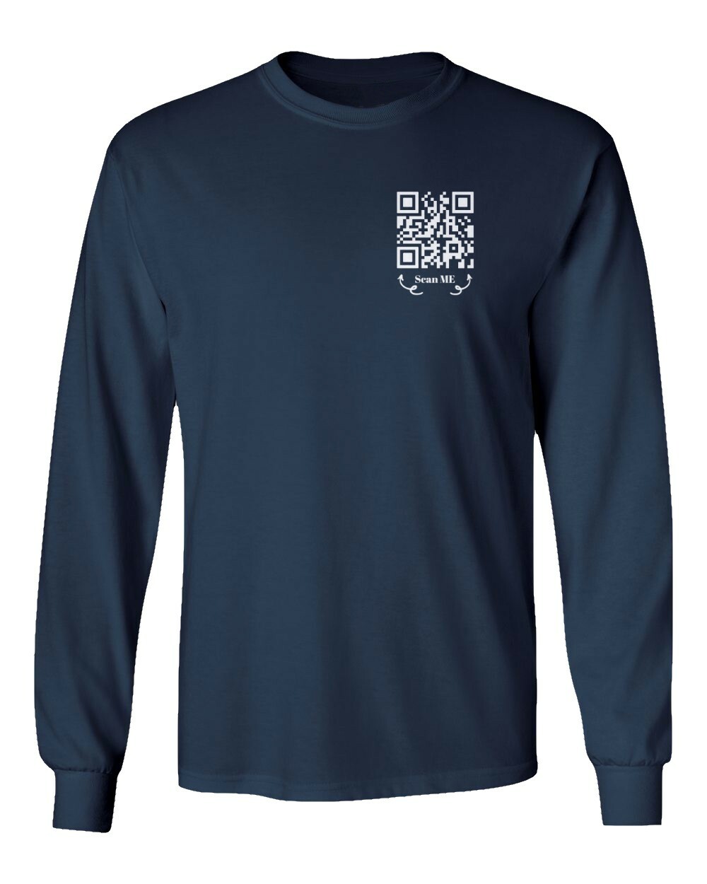 Funny FU QR Code Scan Me QR Code Joke Funny Humor Long Sleeve Tshirt