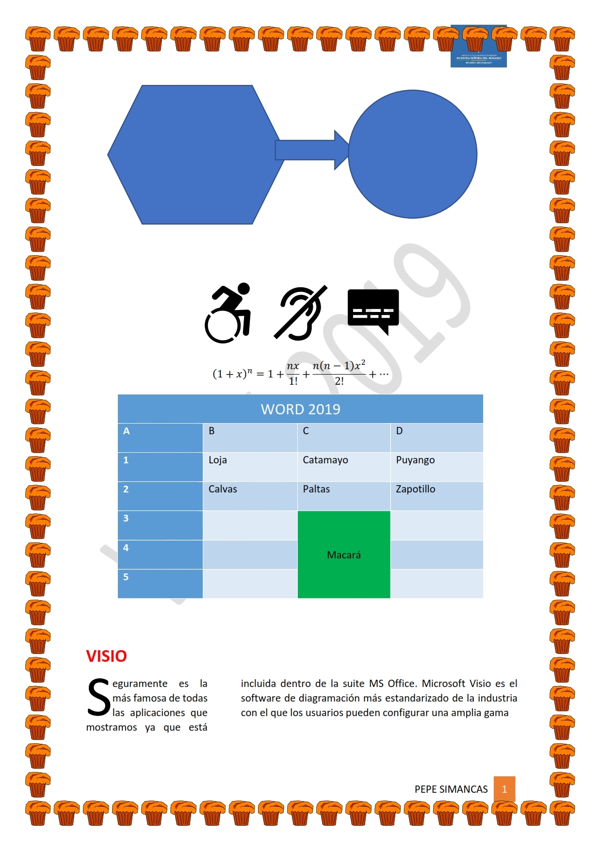 Bordes de Página Tablas y Estilos de Texto de Word