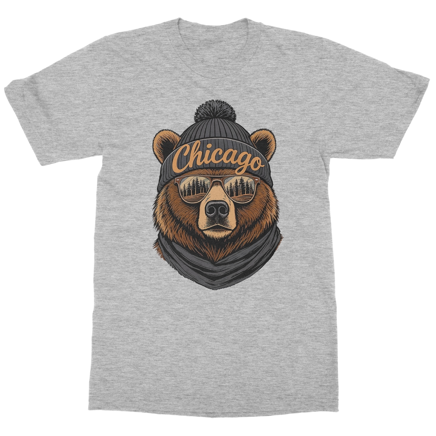 Cool Bear Support Chicago Design – Fans Gift Unisex T-Shirt