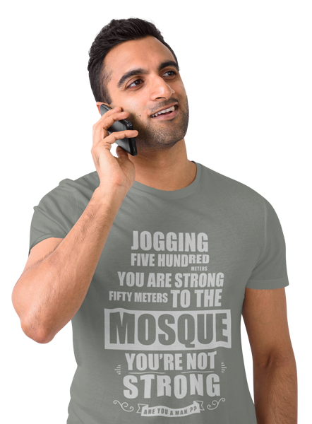 kaos jogging 50 metre to the mosque