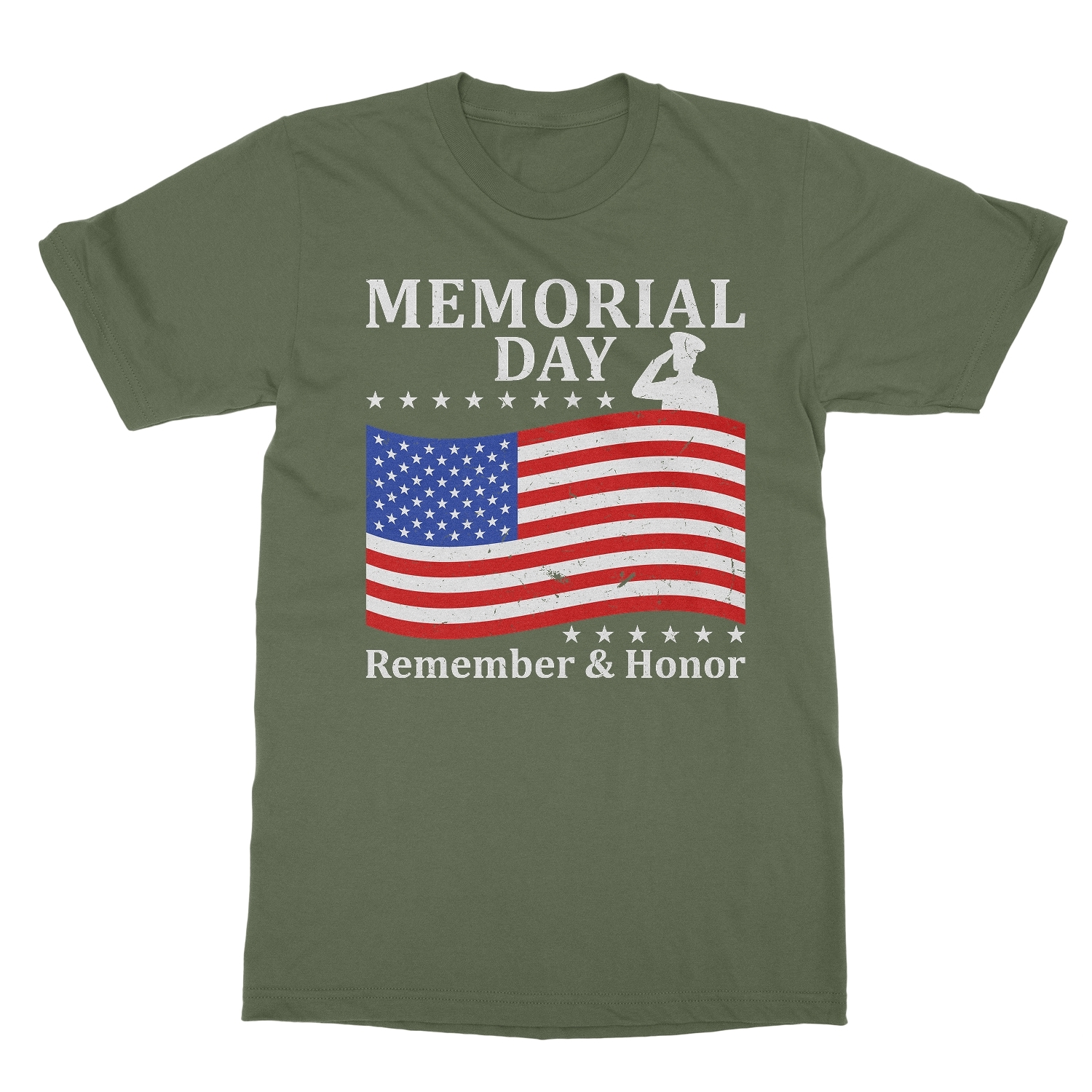 Memorial Day Tribute Usa Flag – Remember and Honor Unisex T-Shirt