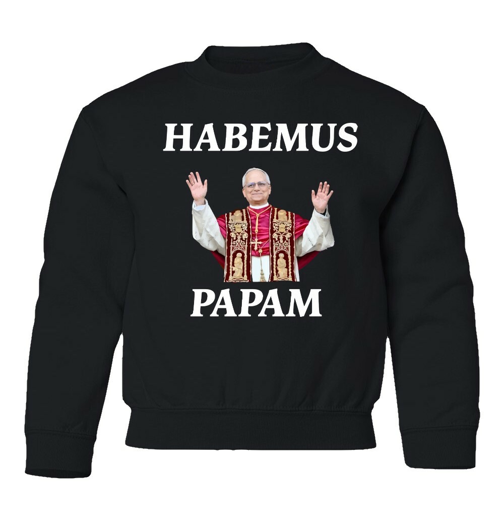 Habemus Papam – Pope Leo XIV Prevost Tribute Youth Crewneck Sweatshirt - Picture 3 of 9