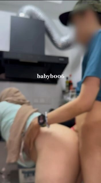 Bokep tudung malaysia Babyboo6 main di dapur