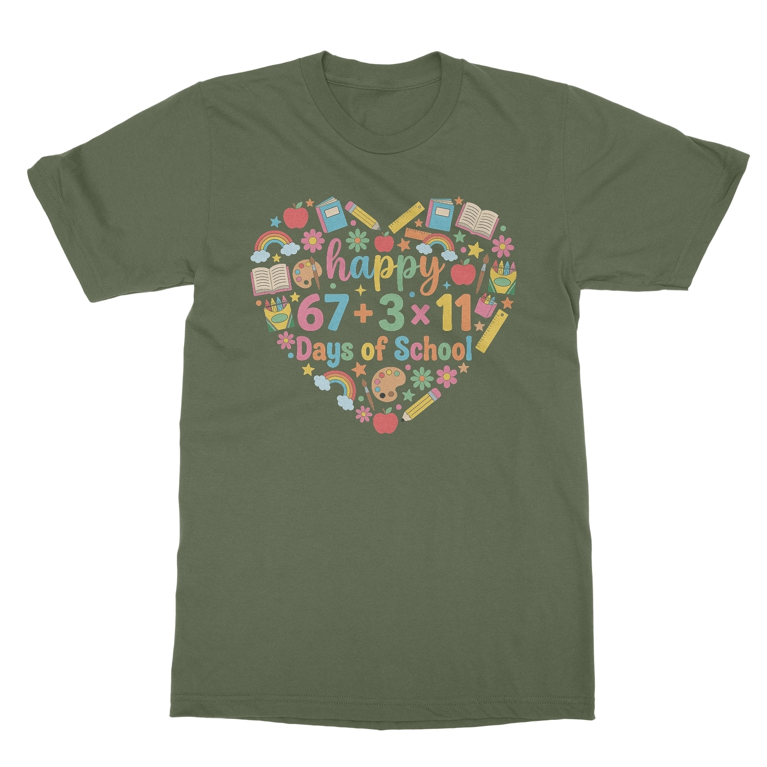 Happy 100 Days Of School – Funny 67 Meme Math Teacher Unisex T-Shirt