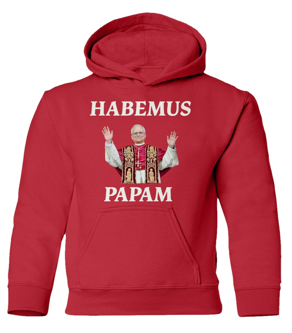 Habemus Papam – Pope Leo XIV Prevost Tribute Youth Hooded Sweatshirt - Picture 11 of 13