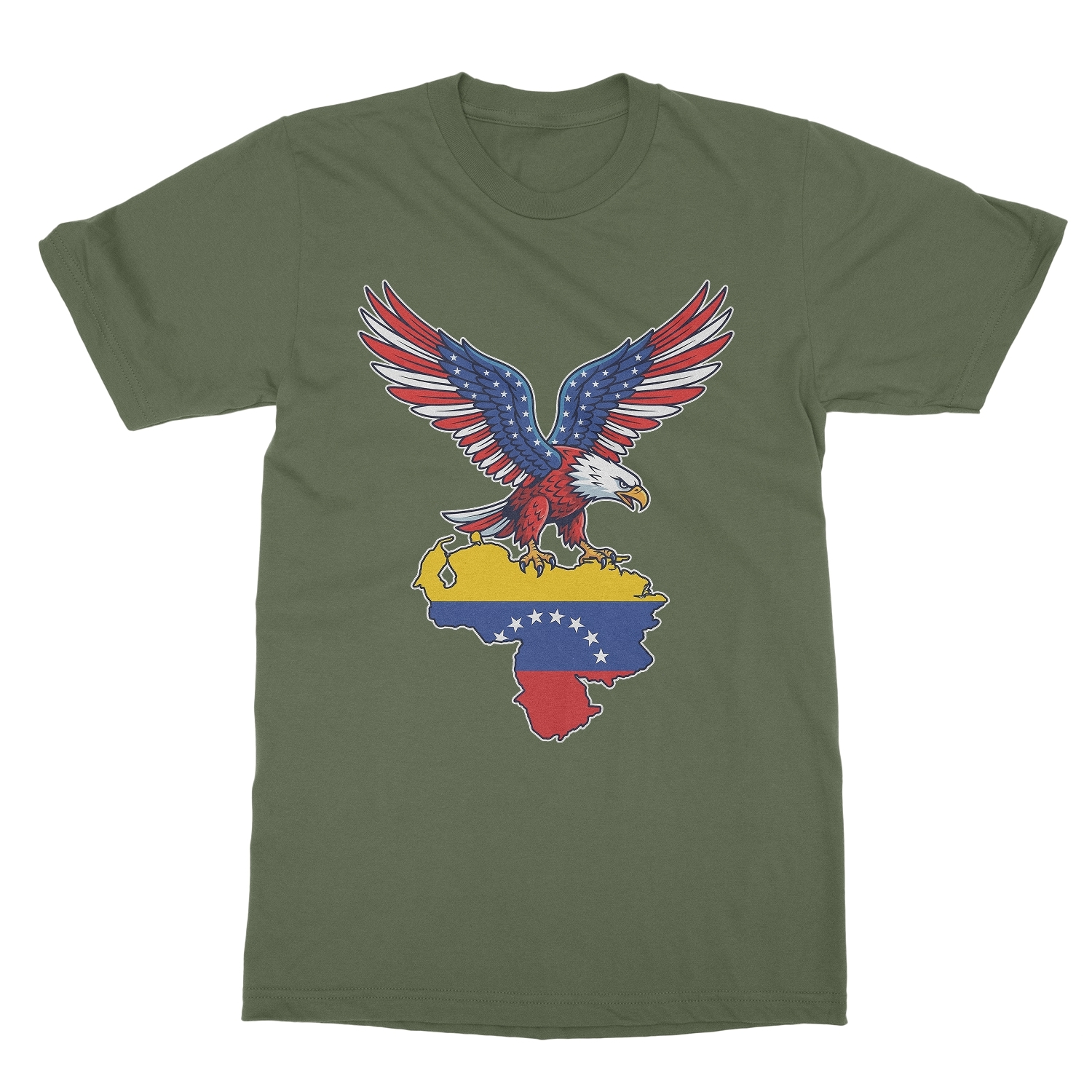 Venezuela Free – USA Eagle Patriotic Design Unisex T-Shirt
