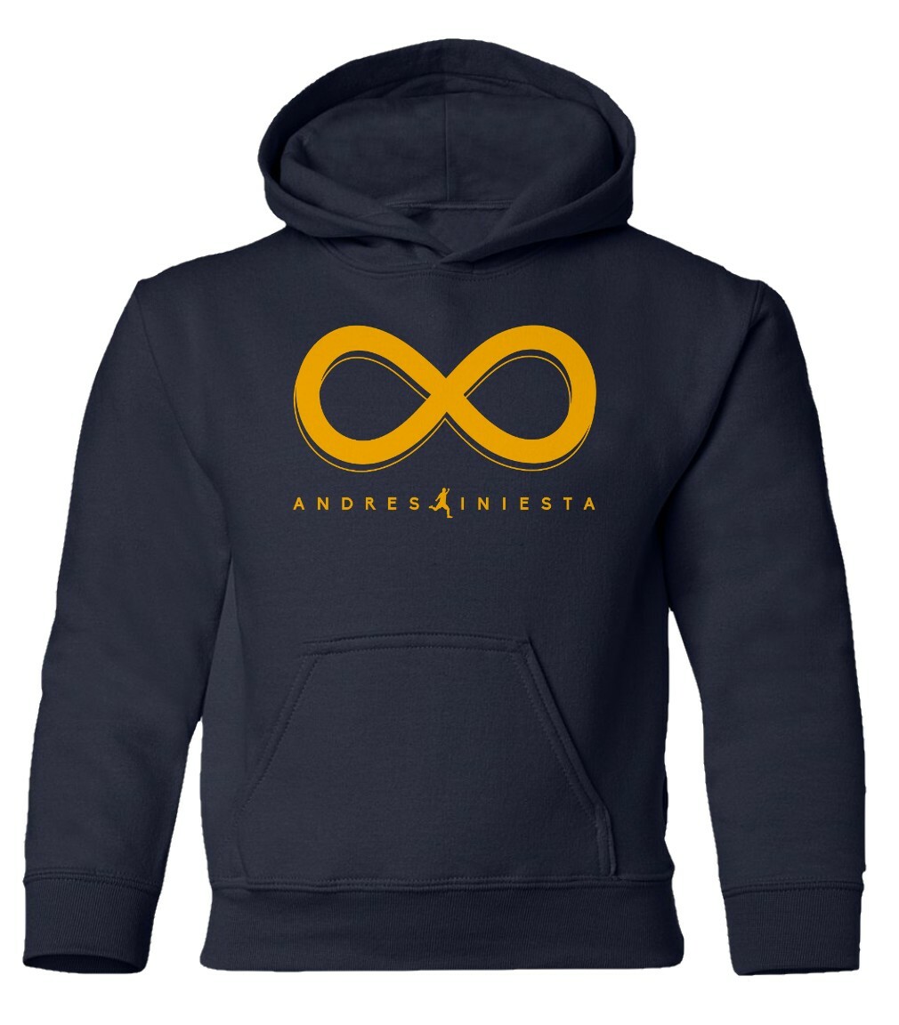 Soccer Legend Retirement 8 Infinite Iniesta Farewell Youth Hooded Sweatshirt - Picture 8 of 12