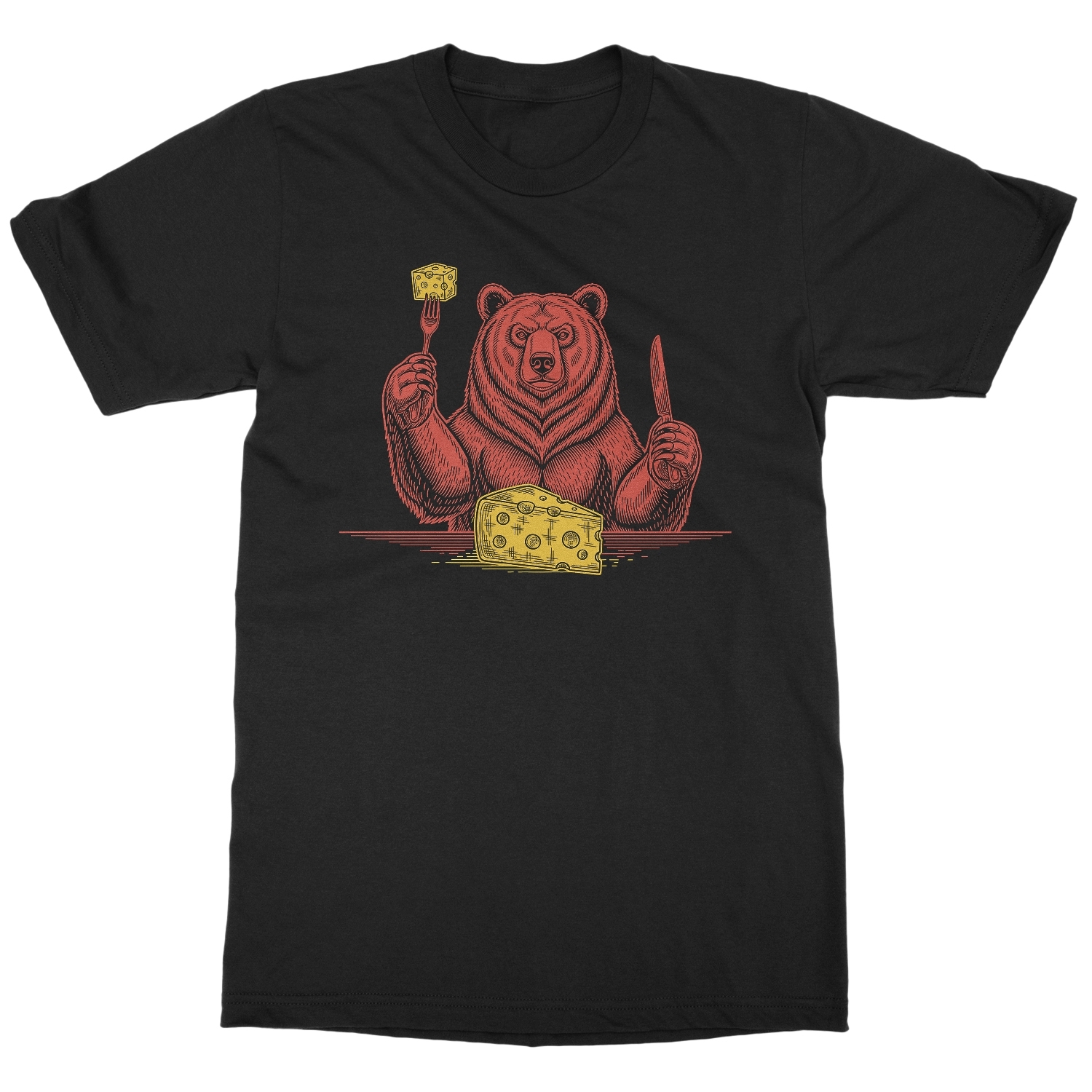 Bear Eating Cheese – Chicago Inspired Anti Tampa Bay Unisex T-Shirt