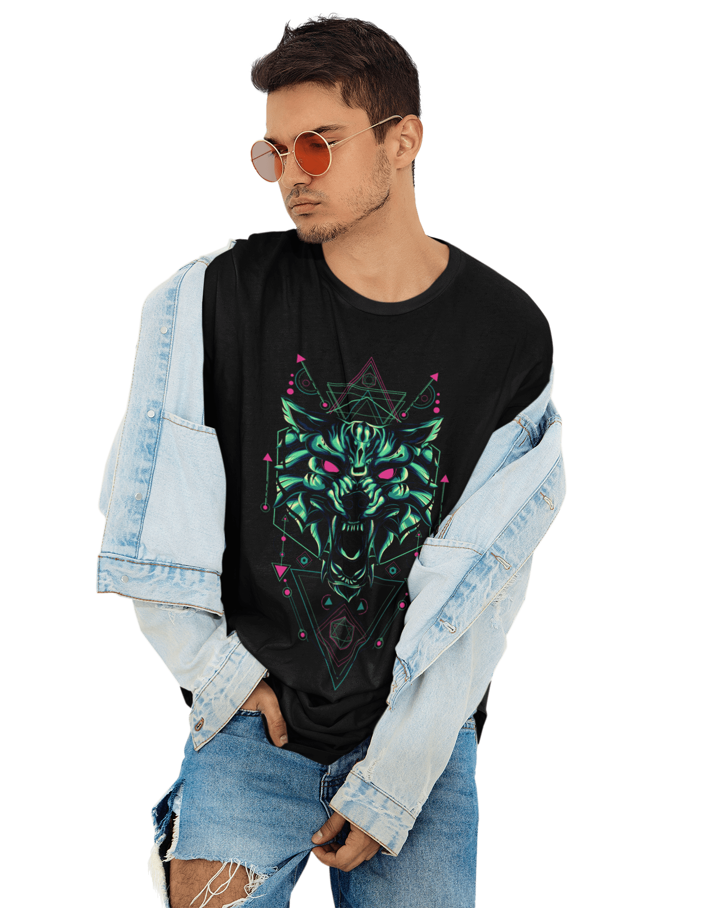 kaos geometric angry wolf