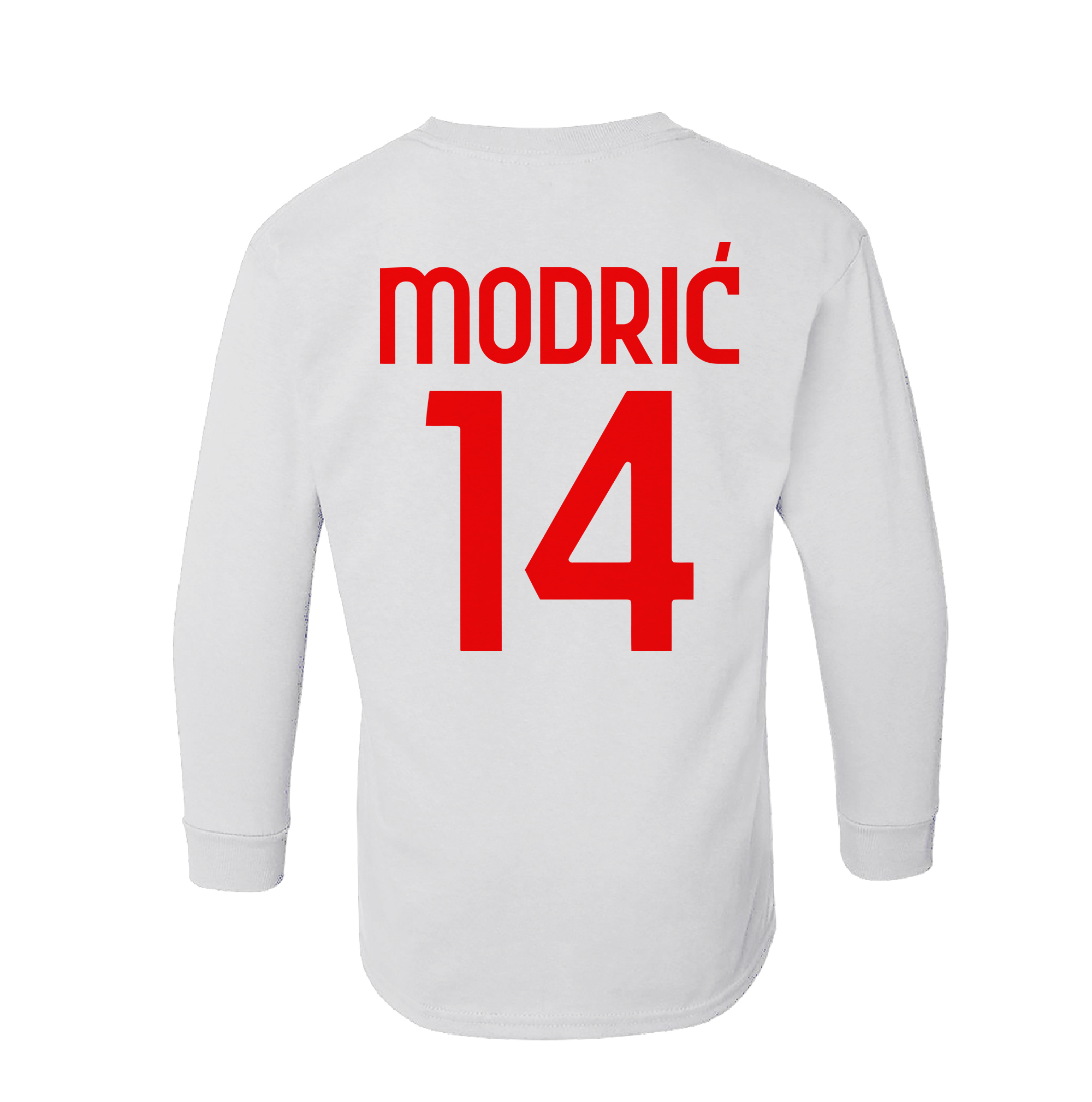 Modric #14 Legend - Milan Soccer Jersey Style Youth Long Sleeve T-Shirt - Picture 8 of 8