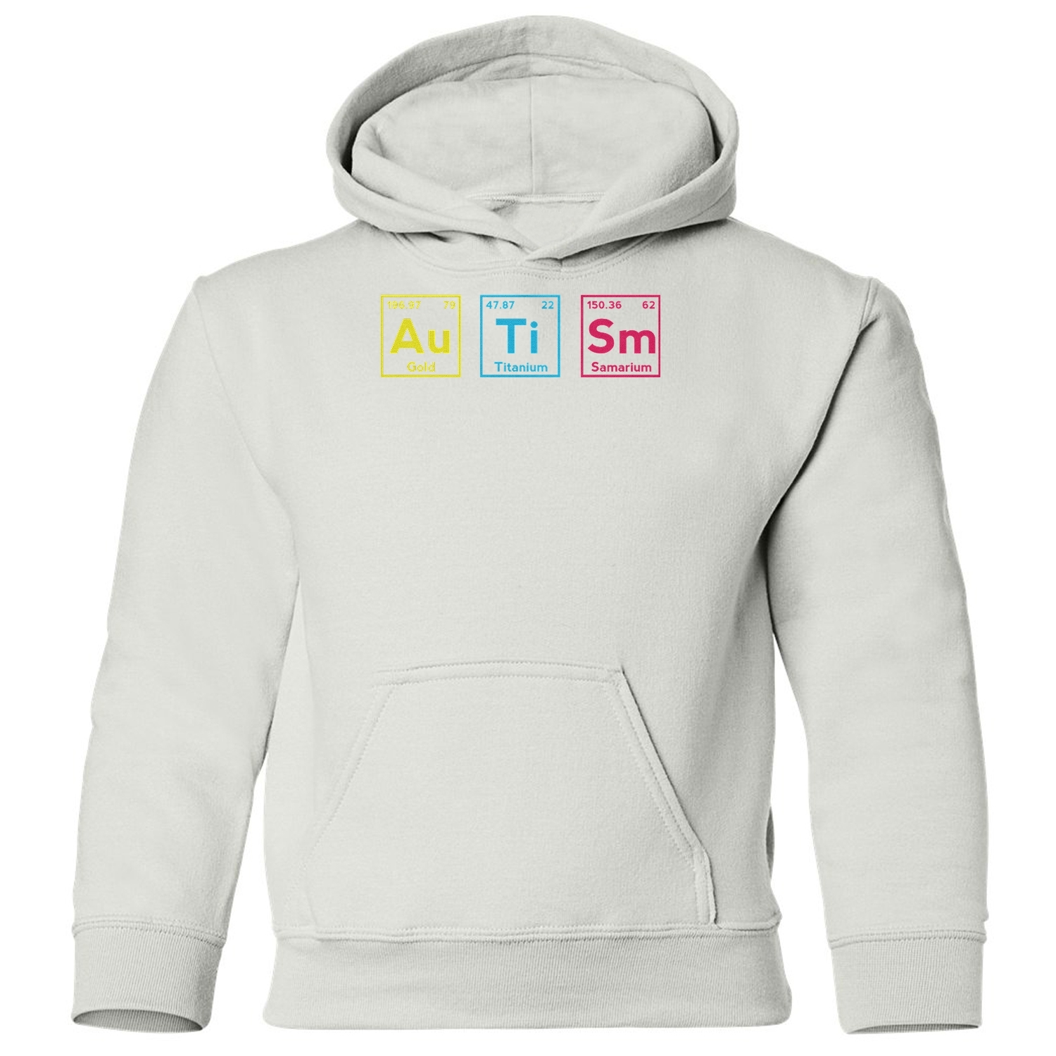 Autism Awareness Elements - Periodic Table Design Youth Hooded Sweatshirt - Picture 10 of 10
