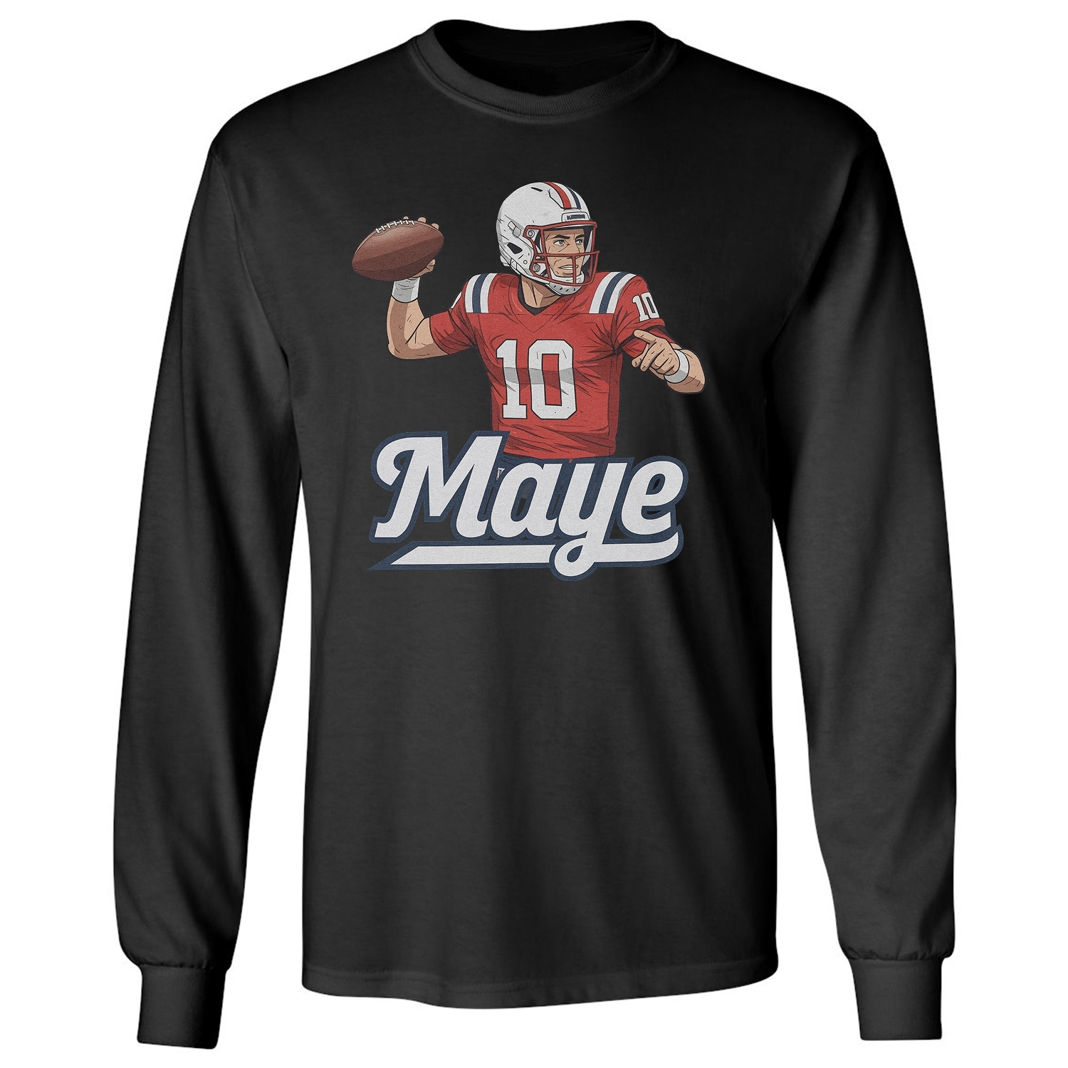 Maye-Inspired 10 Design - New England Fans Tribute Long Sleeve T-Shirt