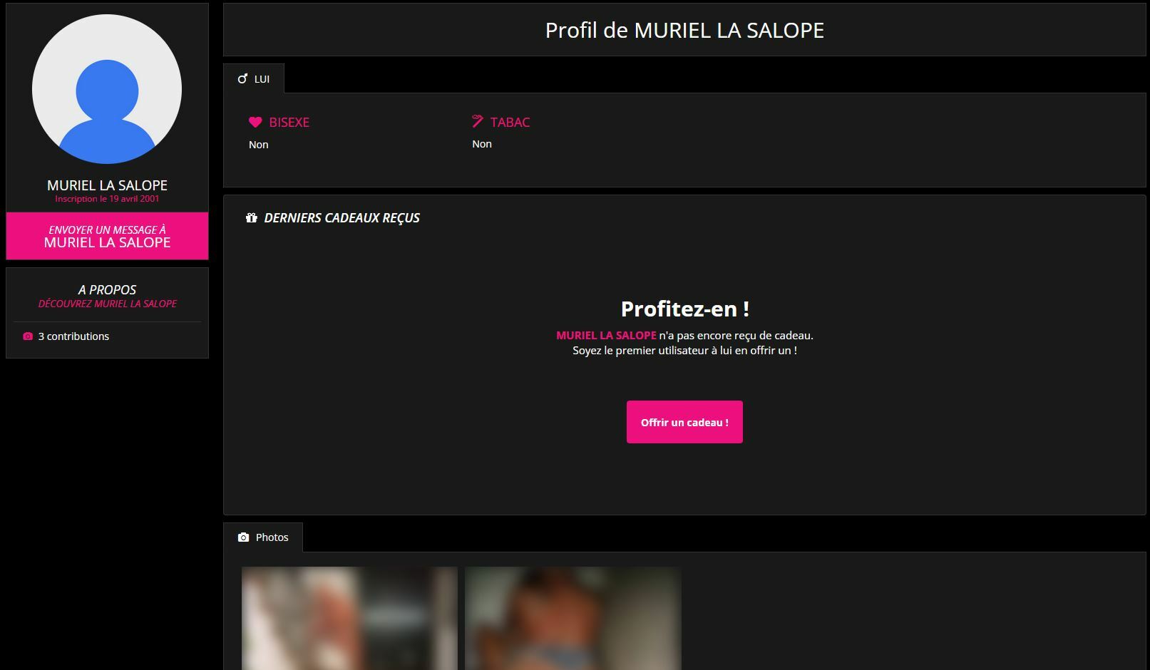 muriel, muriel salope and muriel la salope in answer #2317638