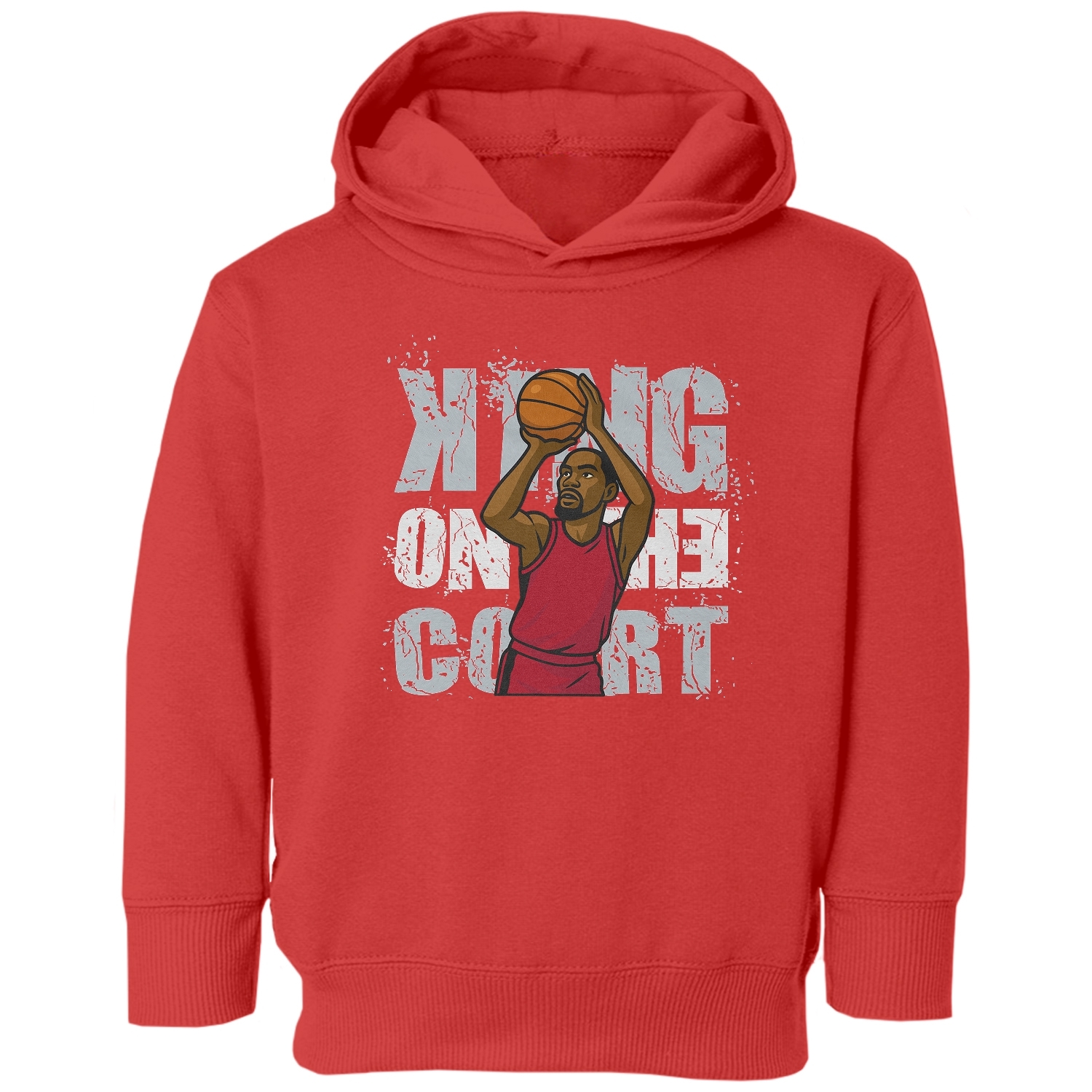 Durant King On The Court Tribute - Houston Fans Toddler Hooded Sweatshirt - Picture 3 of 3