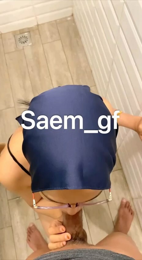 Hijab glasses saem gf blowjob and cum in mouth porn video