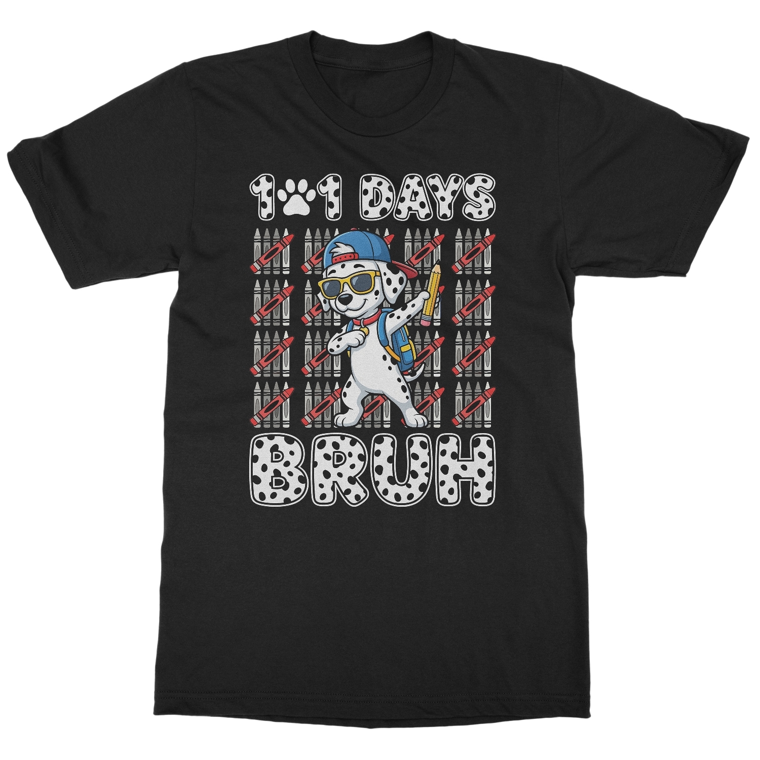 101 Days of School Bruh – Dabbing Dog Student Teacher Unisex T-Shirt