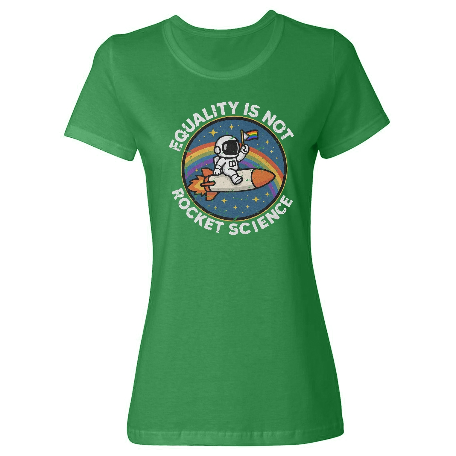 Equality Is Not Rocket Science - LGBTQ Pride Month Ladies' Crewneck T-Shirt - Picture 4 of 8