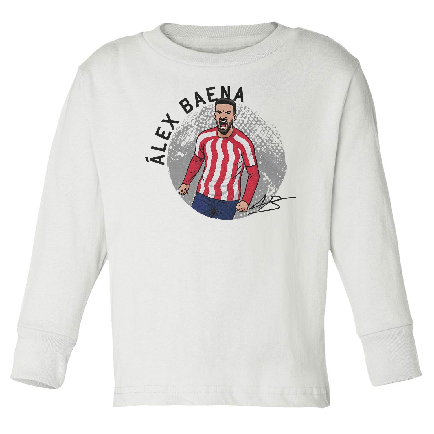 Baena Atletico Signature - Inspired Soccer Design Toddler Long Sleeve TShirt - Picture 3 of 3
