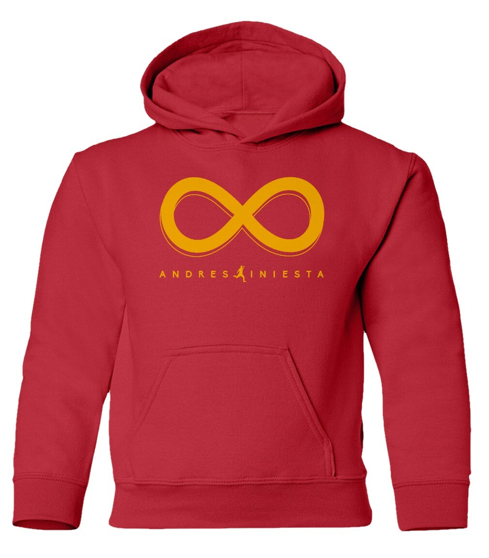 Soccer Legend Retirement 8 Infinite Iniesta Farewell Youth Hooded Sweatshirt - Picture 10 of 12