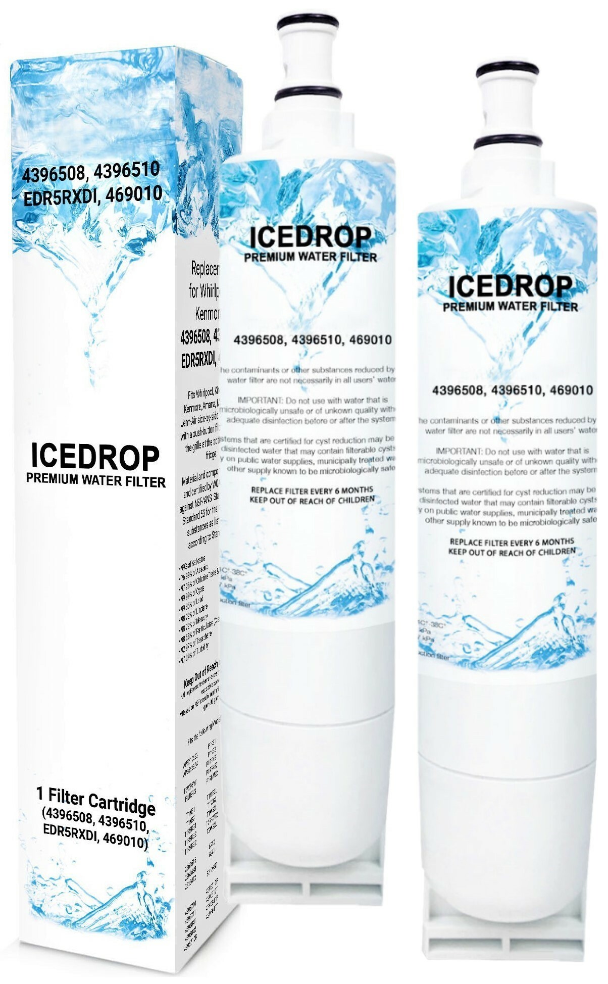 Ice Drop KEWF4396508000 Refrigerator Water Filter Compatible with Kenmore 9010 NLC240V 4396508