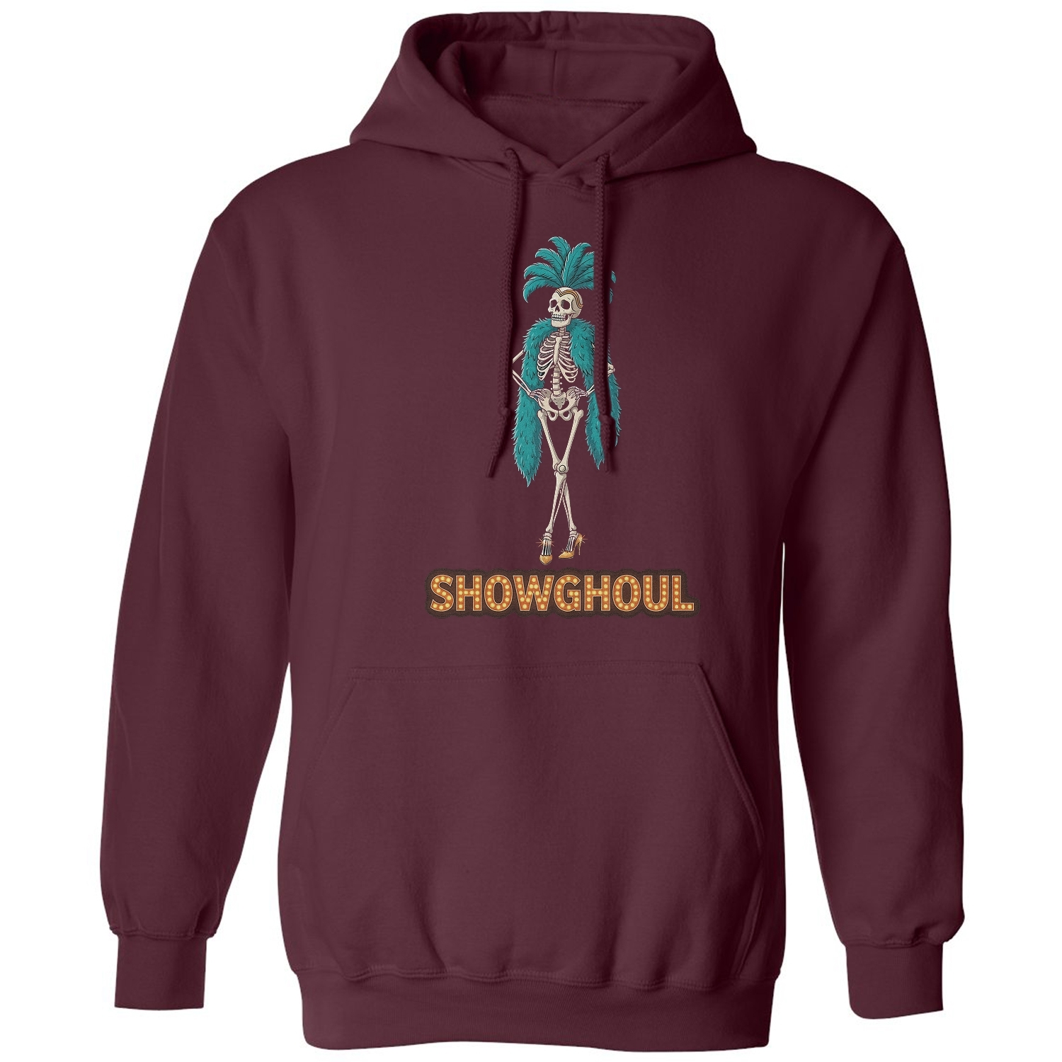 Retro Showghoul Halloween Show Skeleton Life Unisex Hooded
