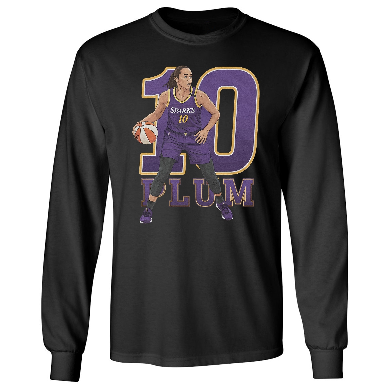Plum 10 Inspired Graphic – Las Vegas Fans Tribute Long Sleeve T-Shirt