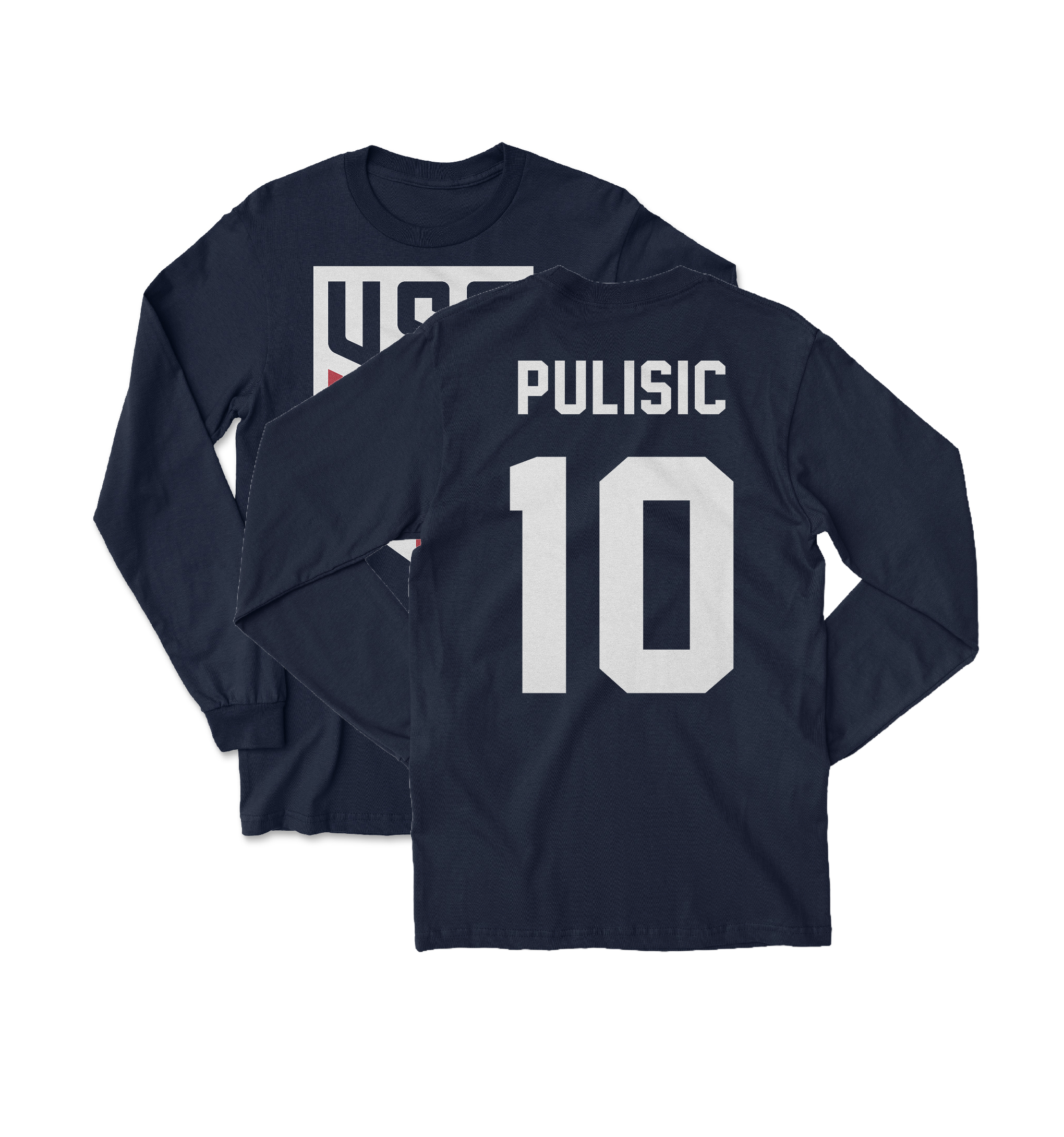 Pulisic Inspired 10 – USA Tribute 2 Side Soccer Long Sleeve T-Shirt