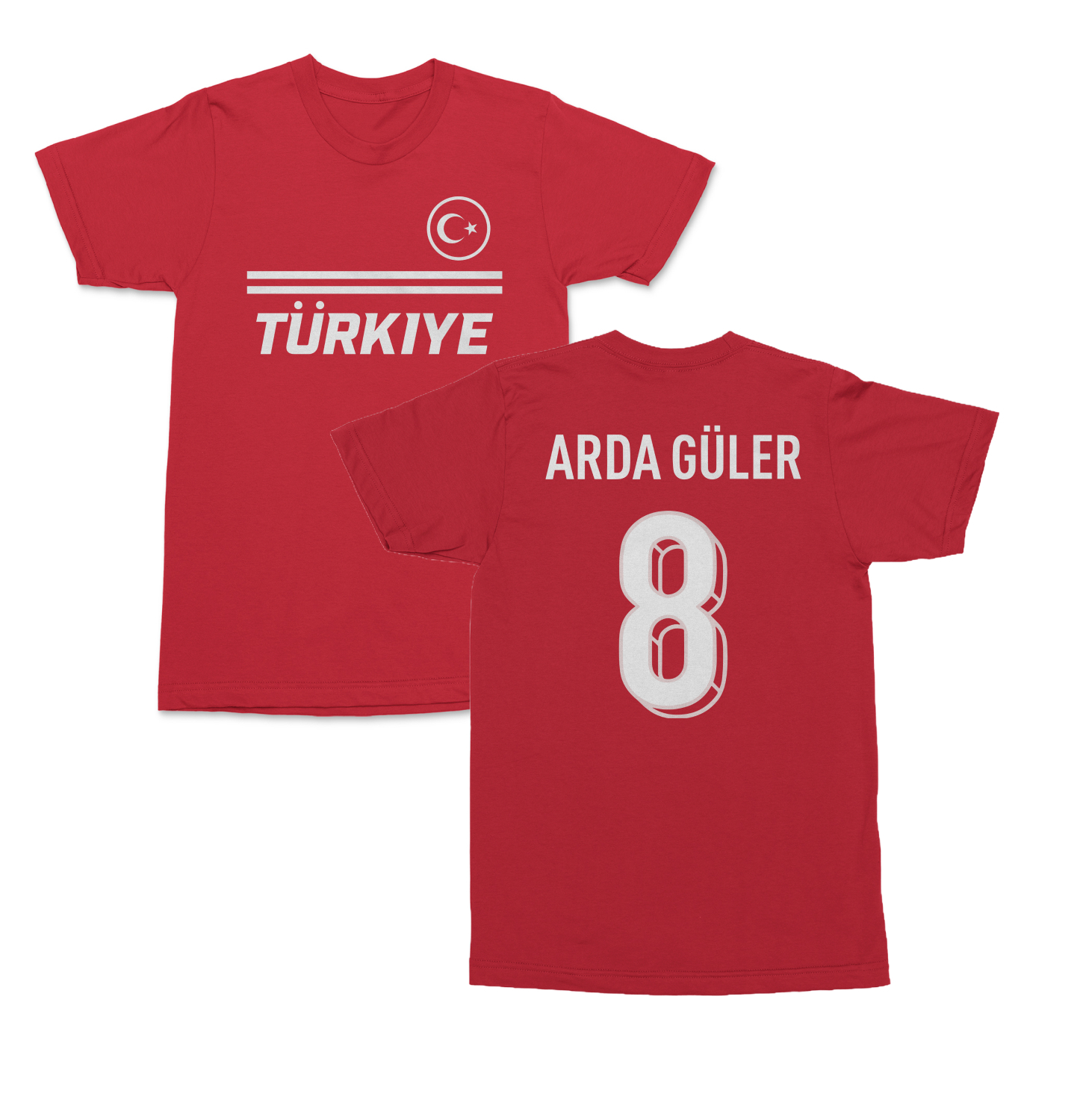 Turkiye Soccer Fans Arda Guler 8 Jersey Style Unisex T-Shirt