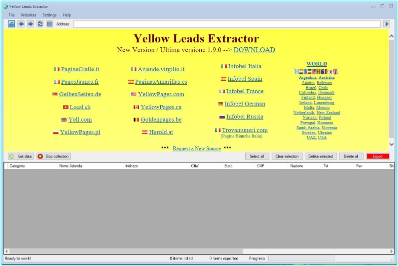 Yellow Leads Extractor 9.3.1 Multilingual – (127 MB) Yellow Leads Extractor 9.3.1 Multilingual – (127 MB)