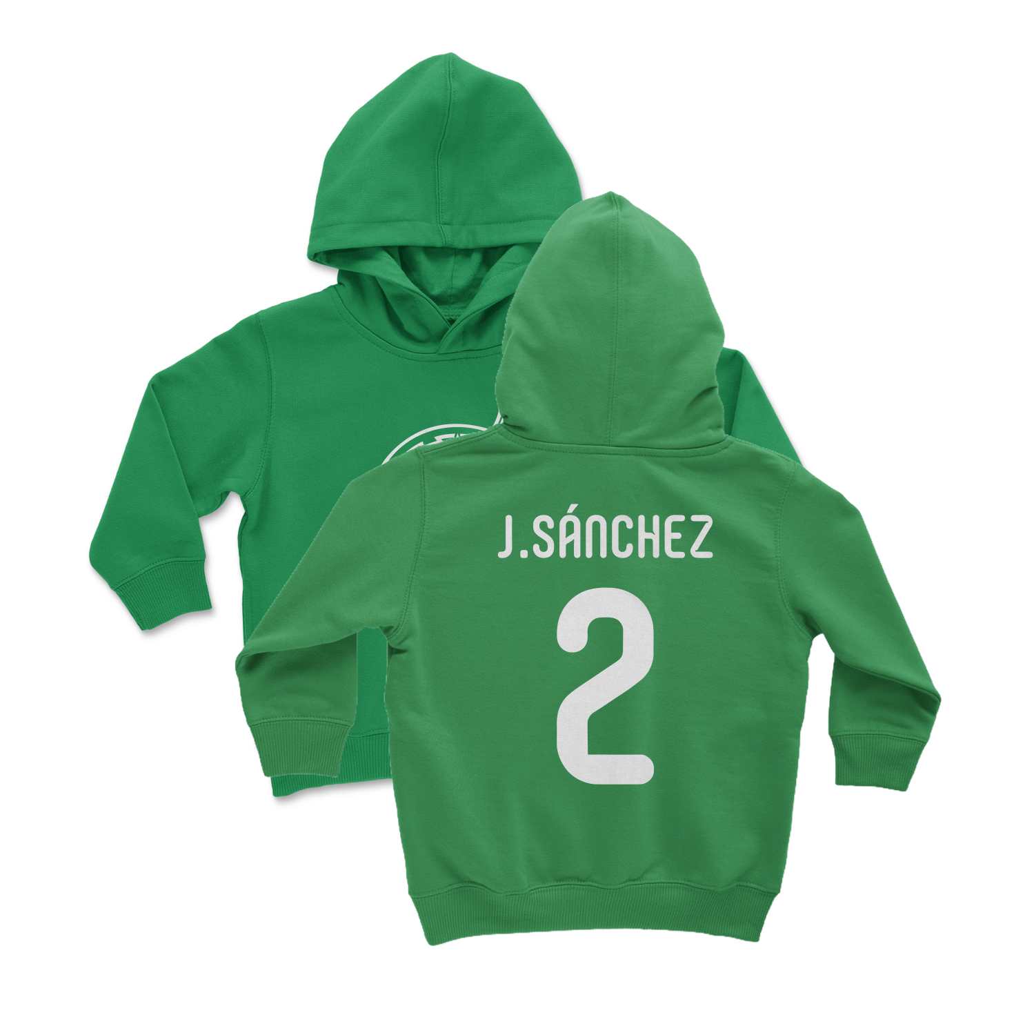 Mexico 2 Soccer Graphic Sanchez Inspired 2-Sided Toddler Hooded Sweatshirt