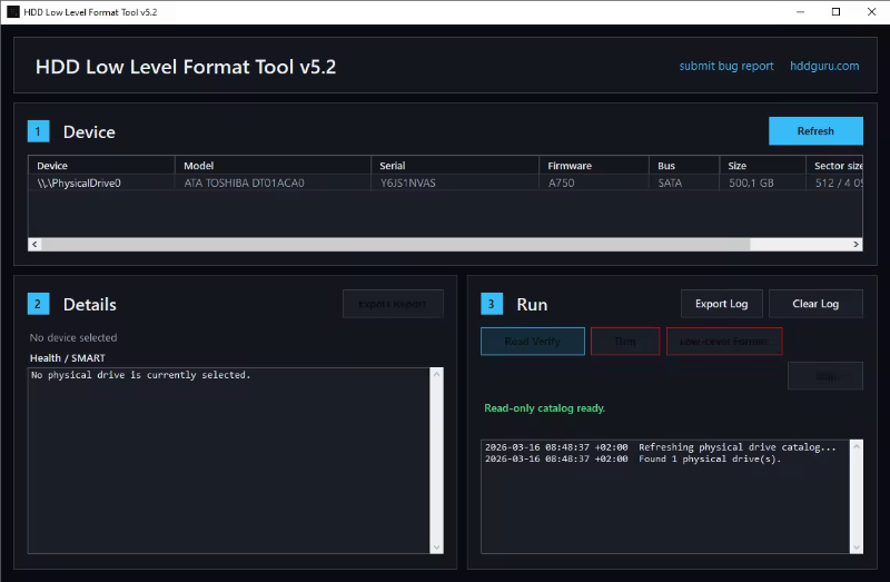 HDD Low Level Format Tool 5.2 – (34 MB) HDD Low Level Format Tool 5.2 – (34 MB)