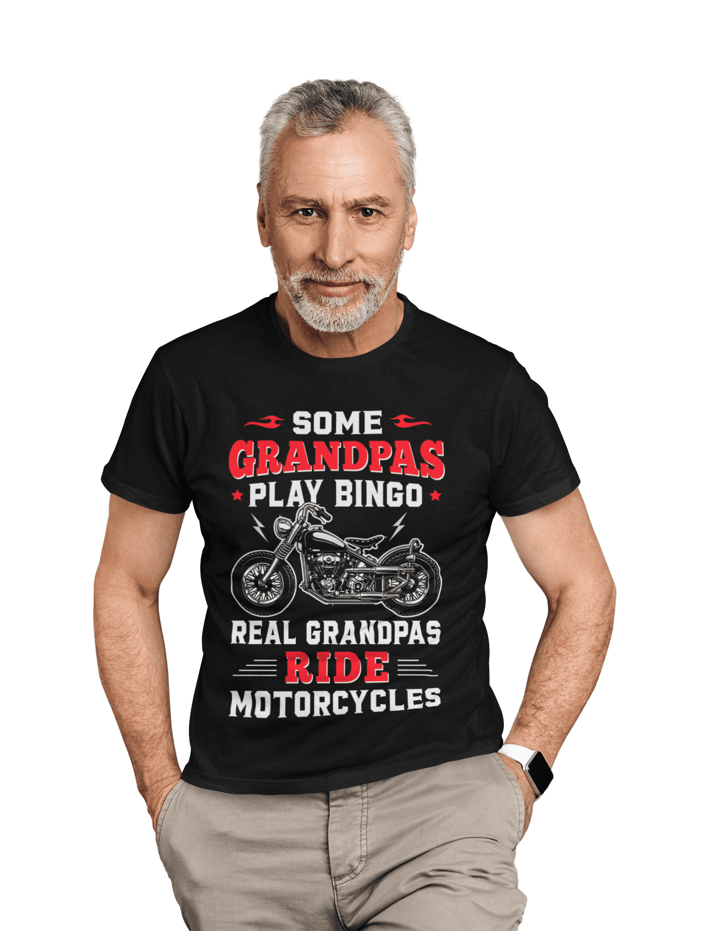 kaos real grandpas ride motorcycles