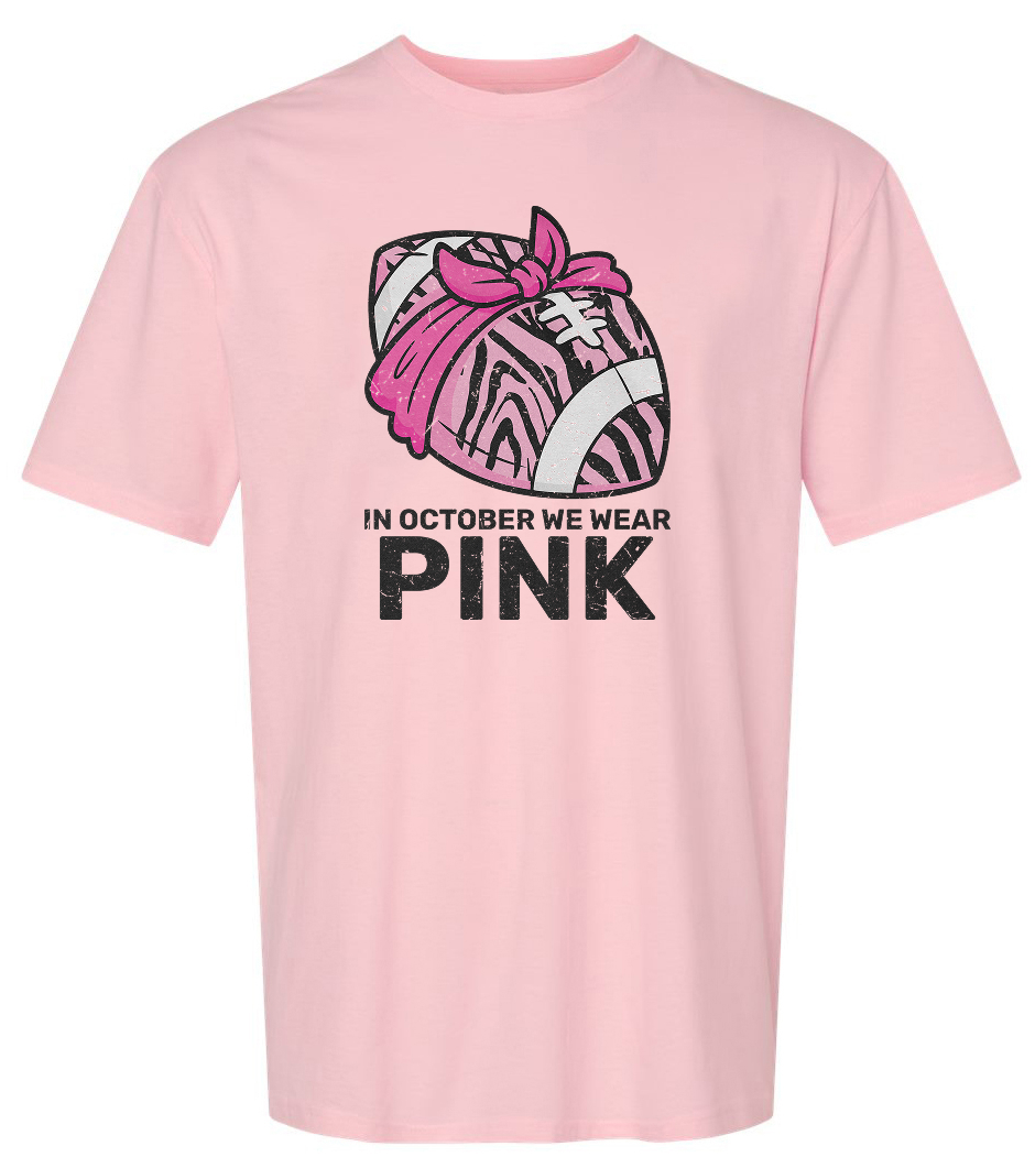 Pink Ball Coquette Bow – Breast Cancer Awareness Unisex T-Shirt