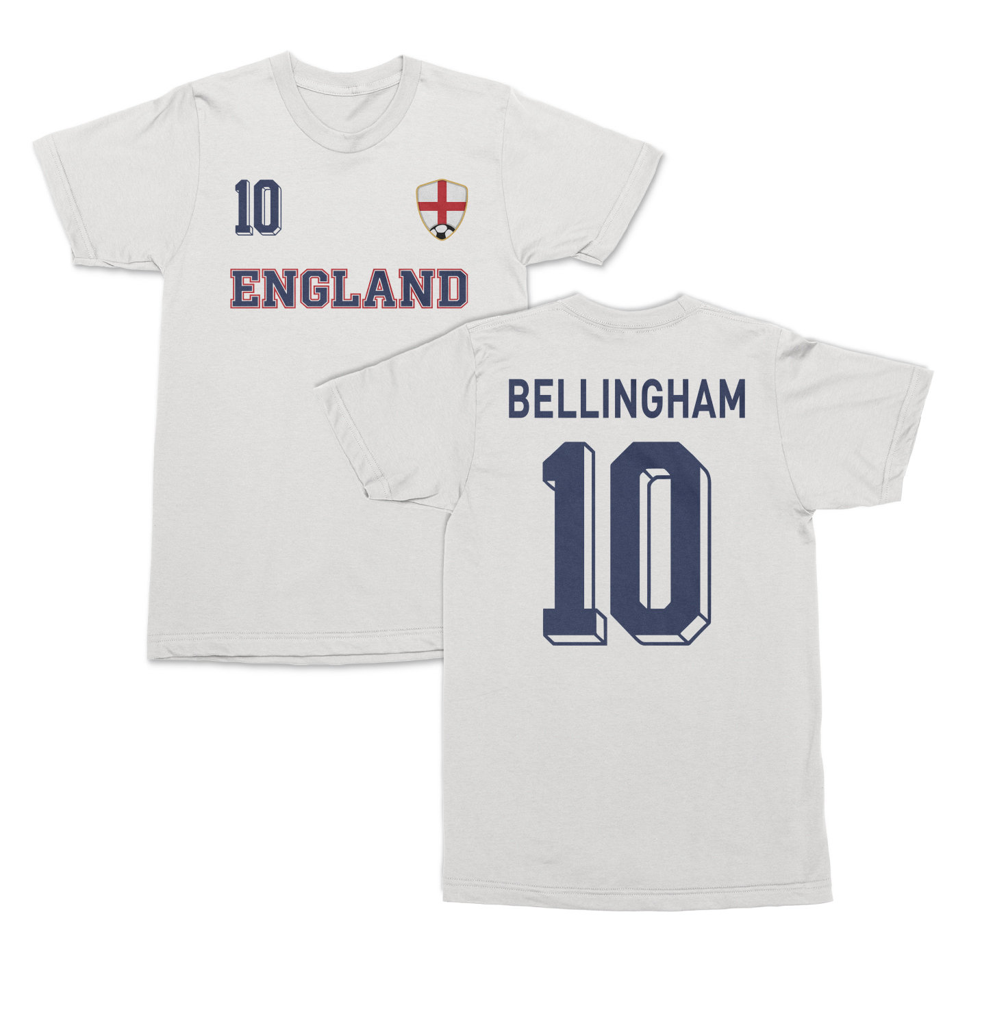 England Bellingham 10 Soccer Jersey Style 2-Side Unisex T-Shirt