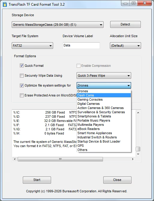 TransFlash TF Format Tool 3.2