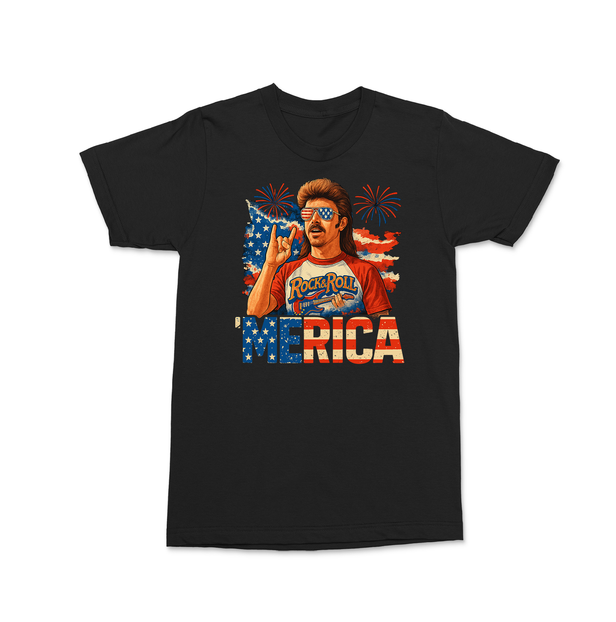 Joe Dirt Peace Merica Fireworks Design – 4th Of July Unisex T-Shirt