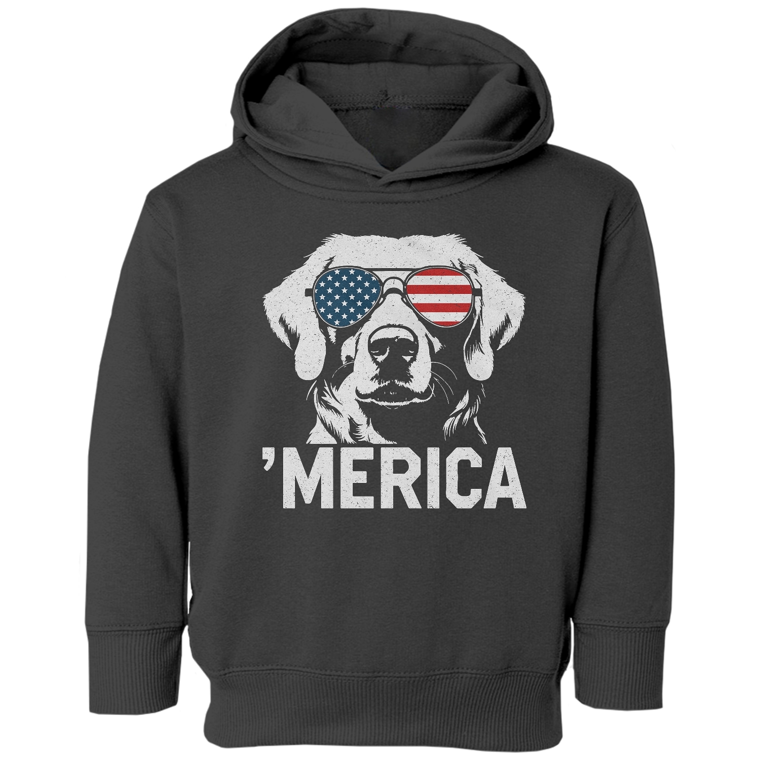 Labrador Merica – American Lab Dog Lover 4th of July Toddler Hooded Sweatshirt