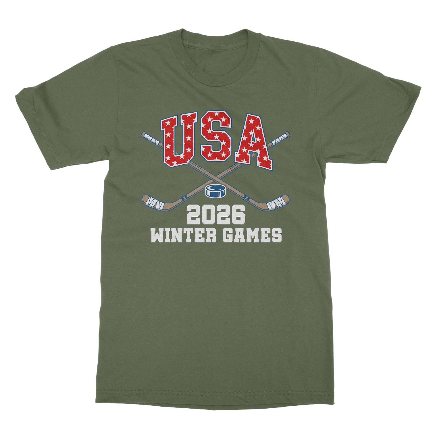 Usa Winter Sports Game – Ice Hockey Team Tribute Unisex T-Shirt