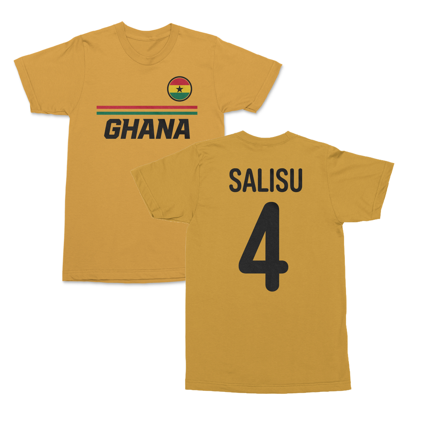 Ghana Soccer Fans Salisu 4 Jersey Style 2-Sided Unisex T-Shirt