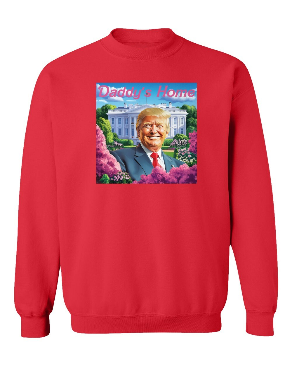 Daddys Home President Trump 2024 USA Elections Unisex Crewneck Sweatshirt