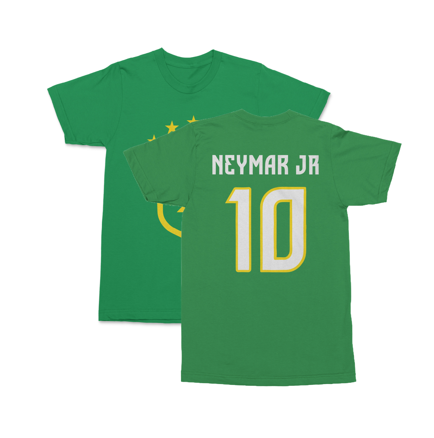 Brazil Neymar Jr 10 Soccer Inspired Jersey Style Unisex T-Shirt
