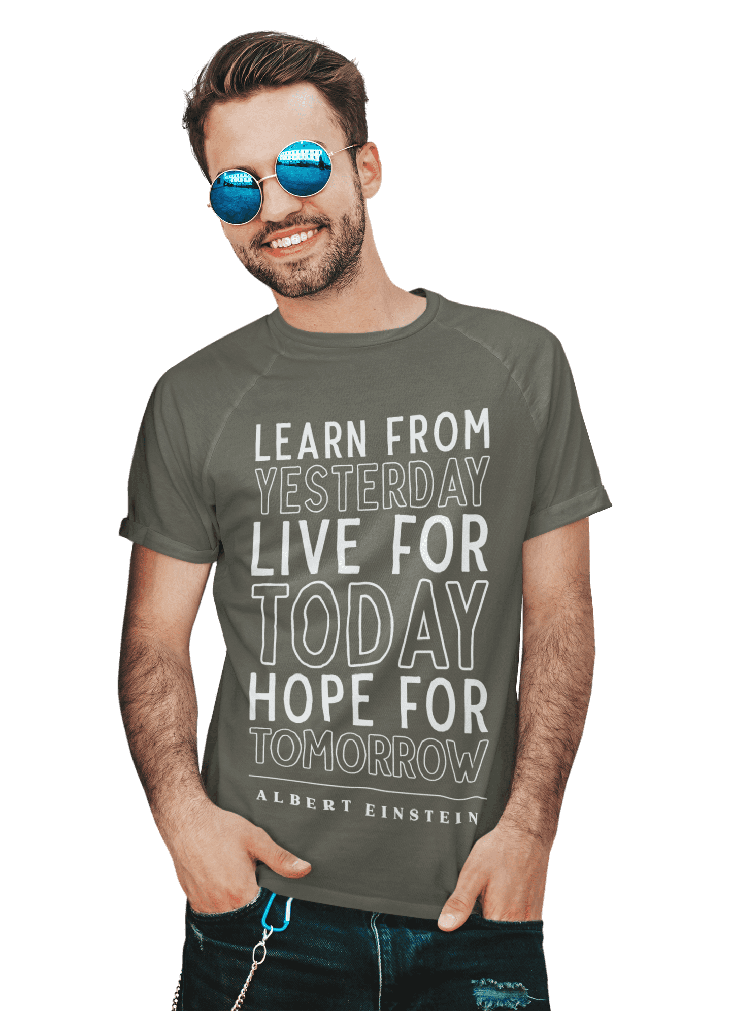 kaos einstein quote learn live hope)