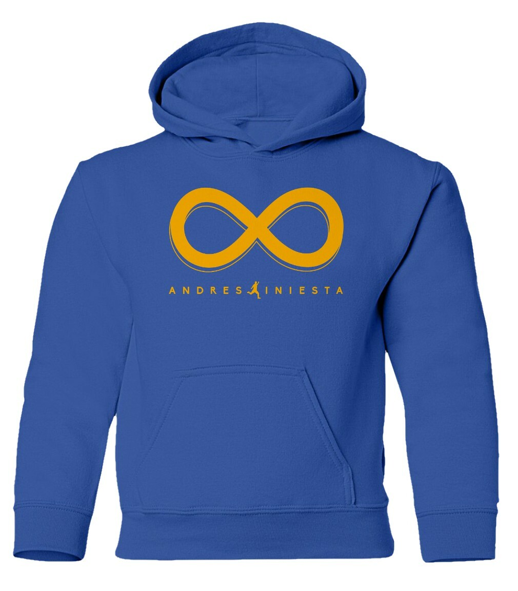 Soccer Legend Retirement 8 Infinite Iniesta Farewell Youth Hooded Sweatshirt - Picture 11 of 12
