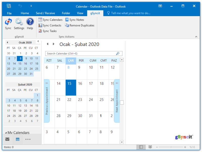 GSyncit For Microsoft Outlook 5.8.45