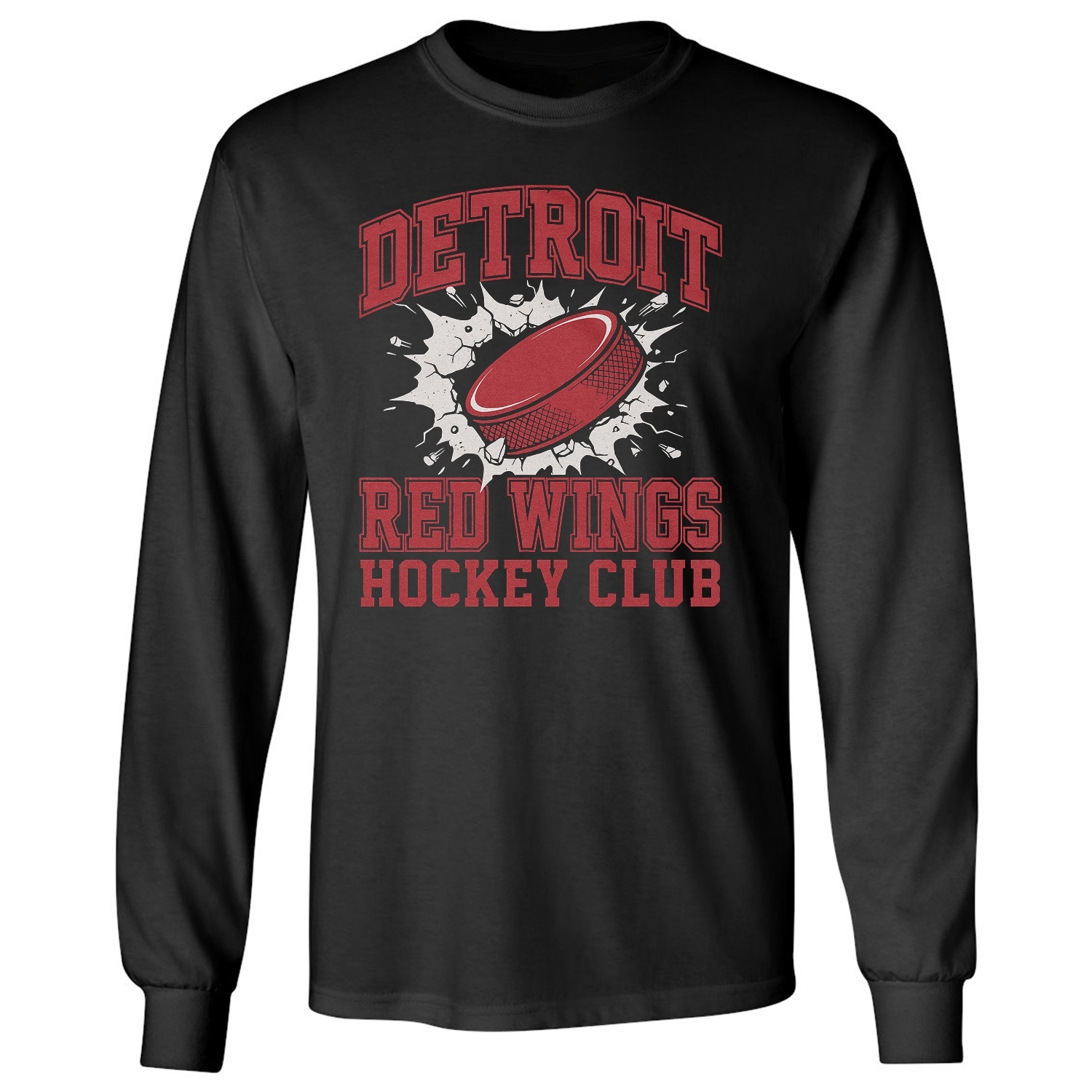 Wings Inspired Graphic � Detroit Fans Tribute Long Sleeve T-Shirt