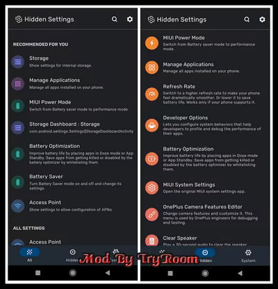 Hidden Settings V1.7.1