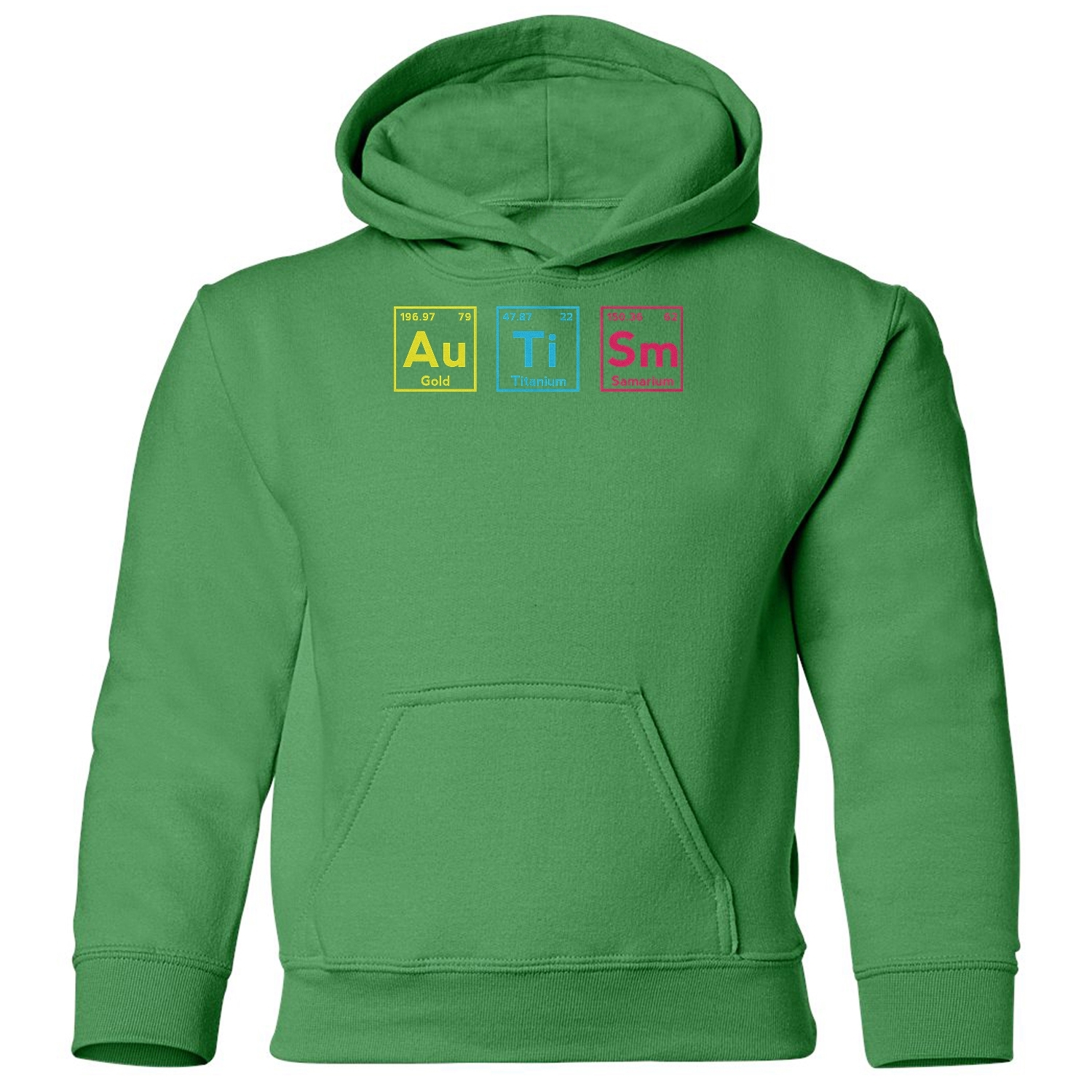 Autism Awareness Elements - Periodic Table Design Youth Hooded Sweatshirt - Picture 5 of 10