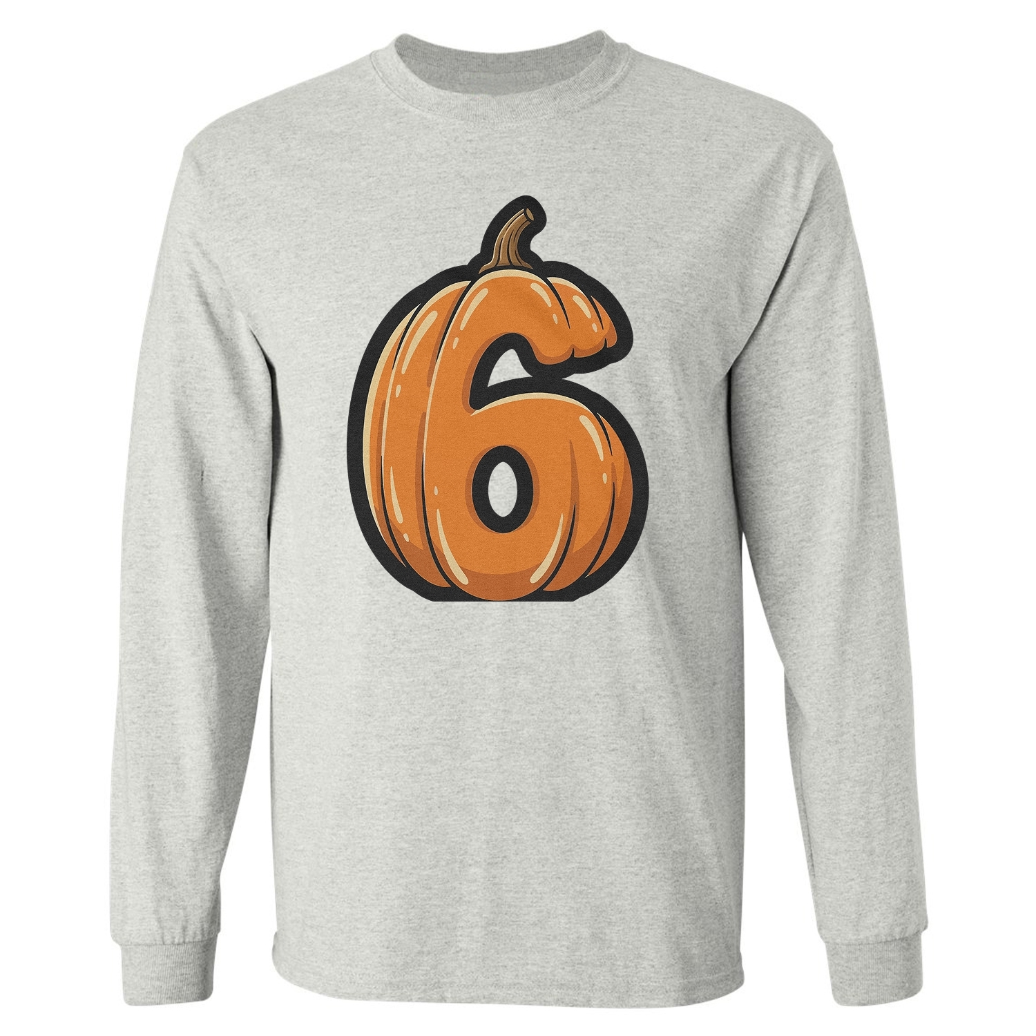 Pumpkin Six � Funny 67 Meme Matching Thanksgiving Long Sleeve T-Shirt